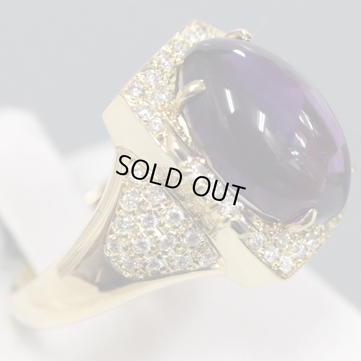 画像3: K18アメジストダイヤモンドリング AM6.60 D0.32 8.6g #17 (3)