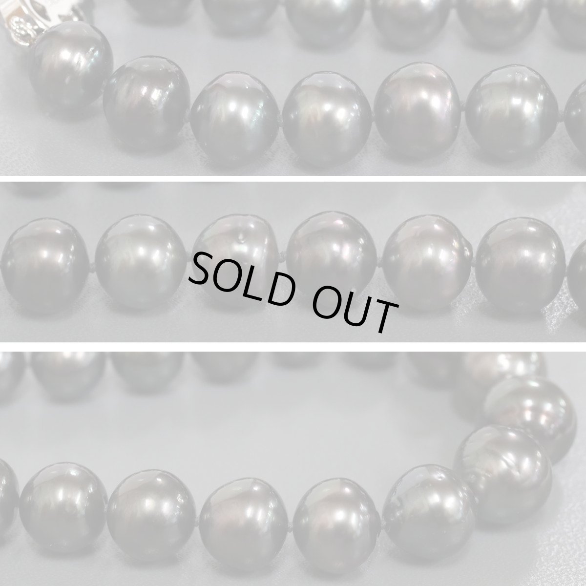 画像4: ブラックパールネックレス シルバー金具 11-14mm 44cm (4)