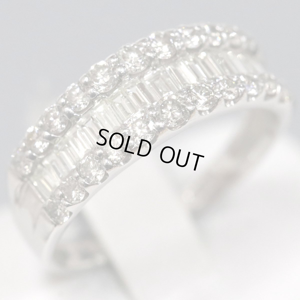 画像1: Pt900ダイヤモンドリング D1.00 3.7g #11.5 (1)