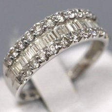 画像1: Pt900ダイヤモンドリング D1.00 3.7g #11.5 (1)