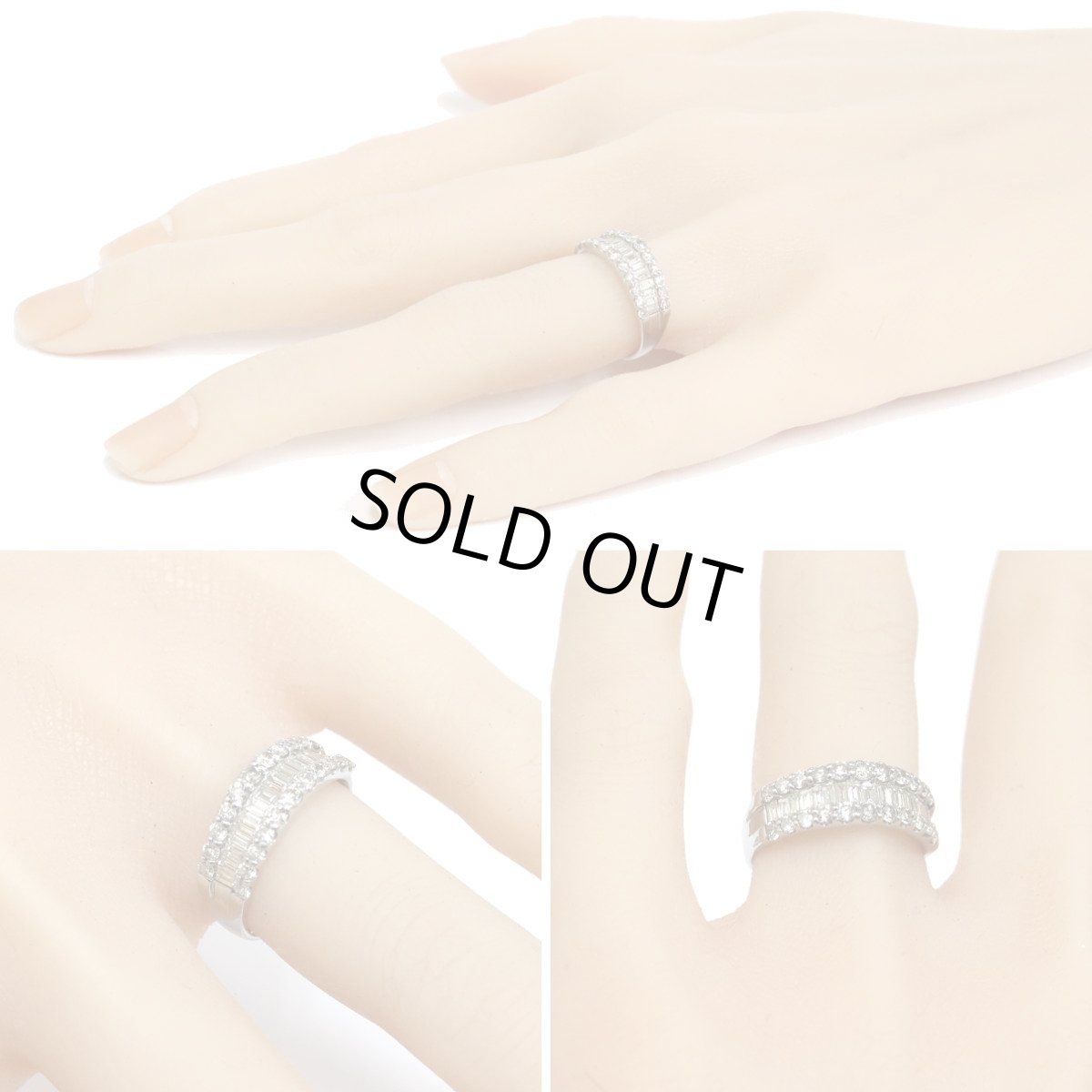 画像10: Pt900ダイヤモンドリング D1.00 3.7g #11.5 (10)