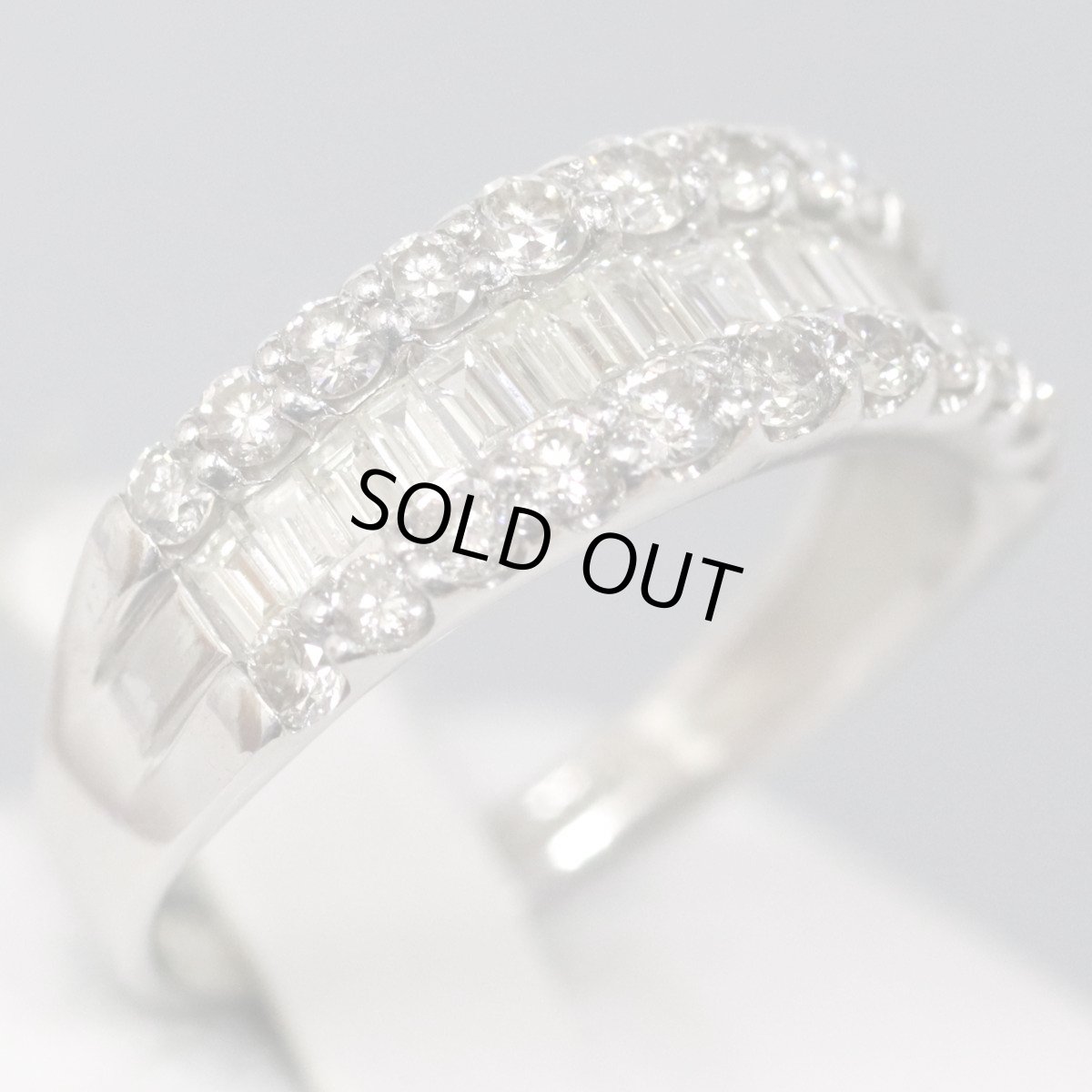 画像3: Pt900ダイヤモンドリング D1.00 3.7g #11.5 (3)