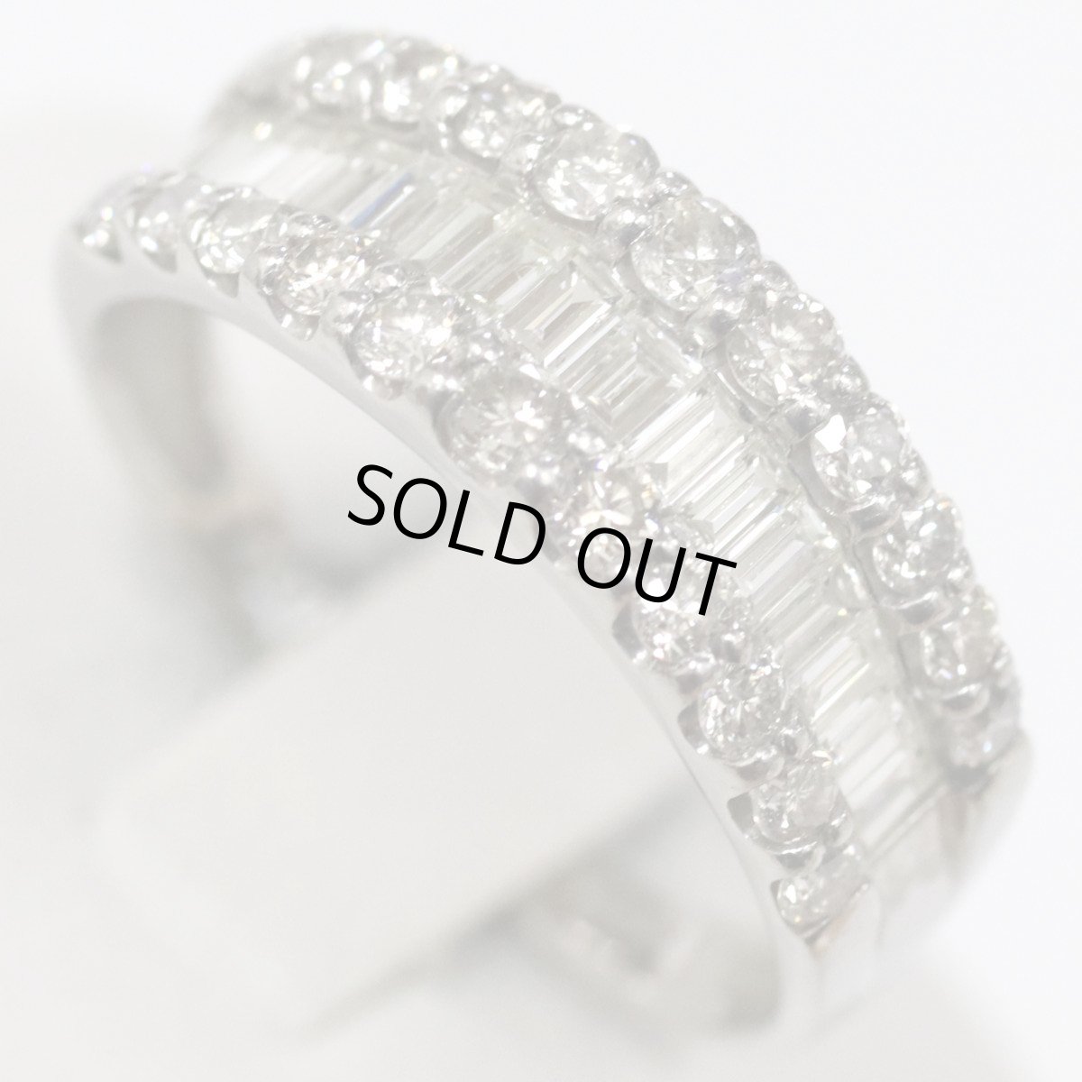 画像4: Pt900ダイヤモンドリング D1.00 3.7g #11.5 (4)