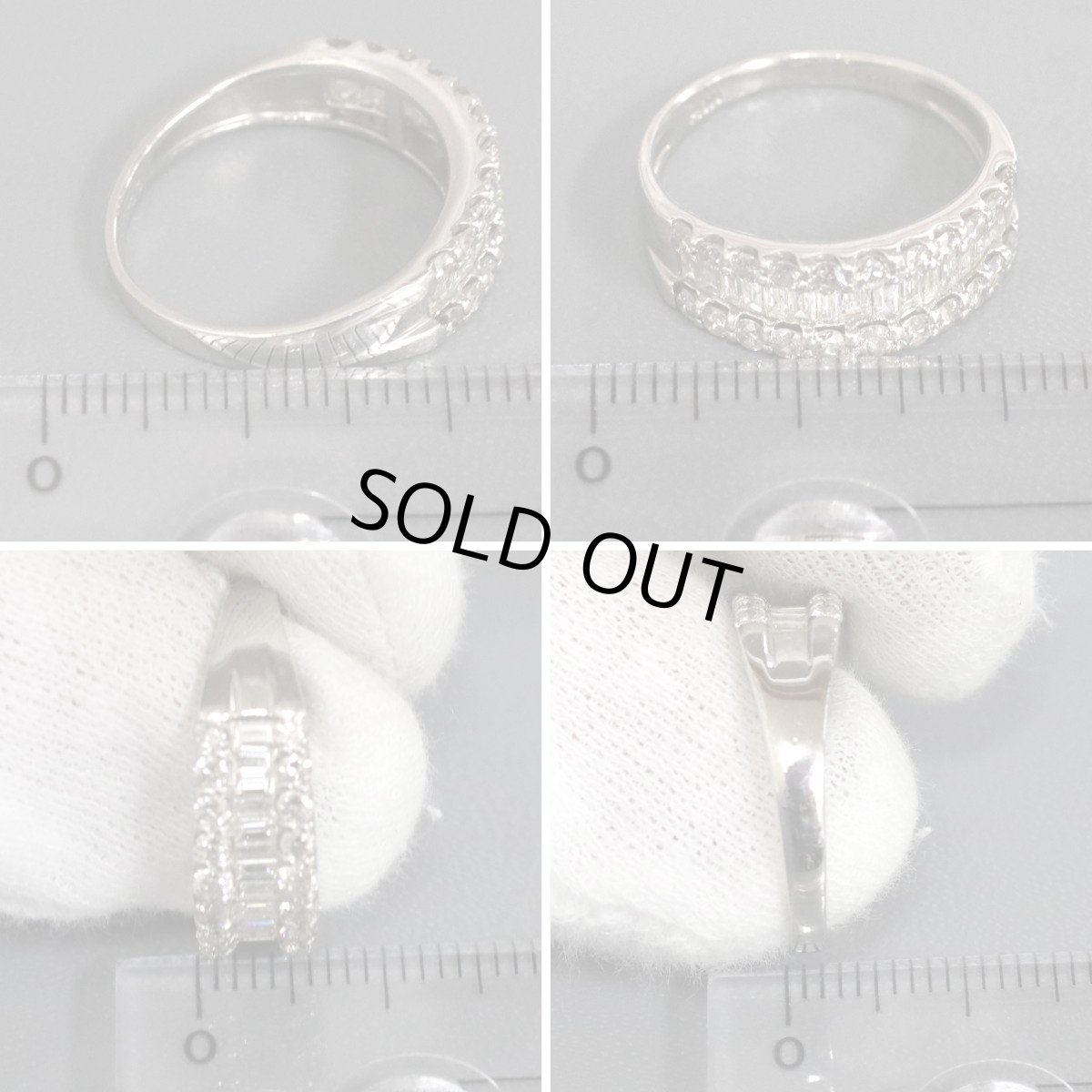 画像9: Pt900ダイヤモンドリング D1.00 3.7g #11.5 (9)