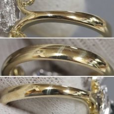 画像6: K18YG/WGトラピッチェエメラルドダイヤモンドリング 亀モチーフ E1.29 D0.24 6.5g #11.5 保証書 (6)