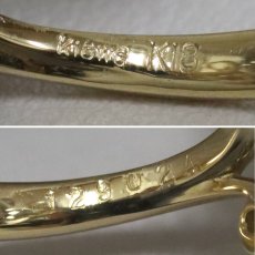 画像7: K18YG/WGトラピッチェエメラルドダイヤモンドリング 亀モチーフ E1.29 D0.24 6.5g #11.5 保証書 (7)