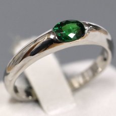 画像1: Pt900グリーンガーネットリング G0.471 4.7g #12 (1)