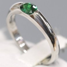 画像2: Pt900グリーンガーネットリング G0.471 4.7g #12 (2)