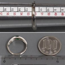画像8: Pt900グリーンガーネットリング G0.471 4.7g #12 (8)