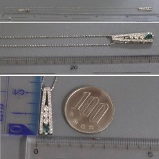画像10: Pt850/Pt900アレキサンドライトダイヤモンドペンダント A0.19 D0.36 4.4g AJ付44cm (10)