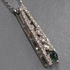 画像3: Pt850/Pt900アレキサンドライトダイヤモンドペンダント A0.19 D0.36 4.4g AJ付44cm (3)