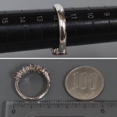 画像7: Pt900ルビーダイヤモンドリング フラワーモチーフ R0.83 D0.31 6.9g #12 (7)