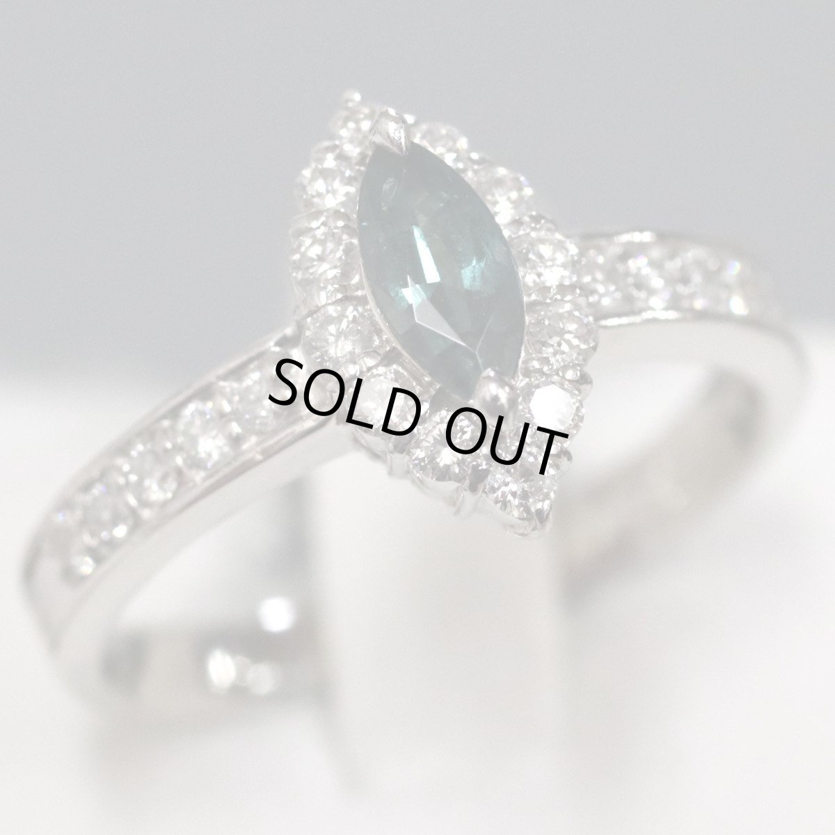 画像1: Pt900アレキサンドライトダイヤモンドリング A0.36 D0.39 5.3g #13 プラチナ (1)