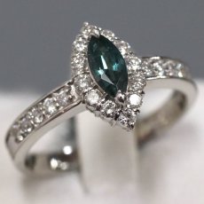 画像1: Pt900アレキサンドライトダイヤモンドリング A0.36 D0.39 5.3g #13 (1)