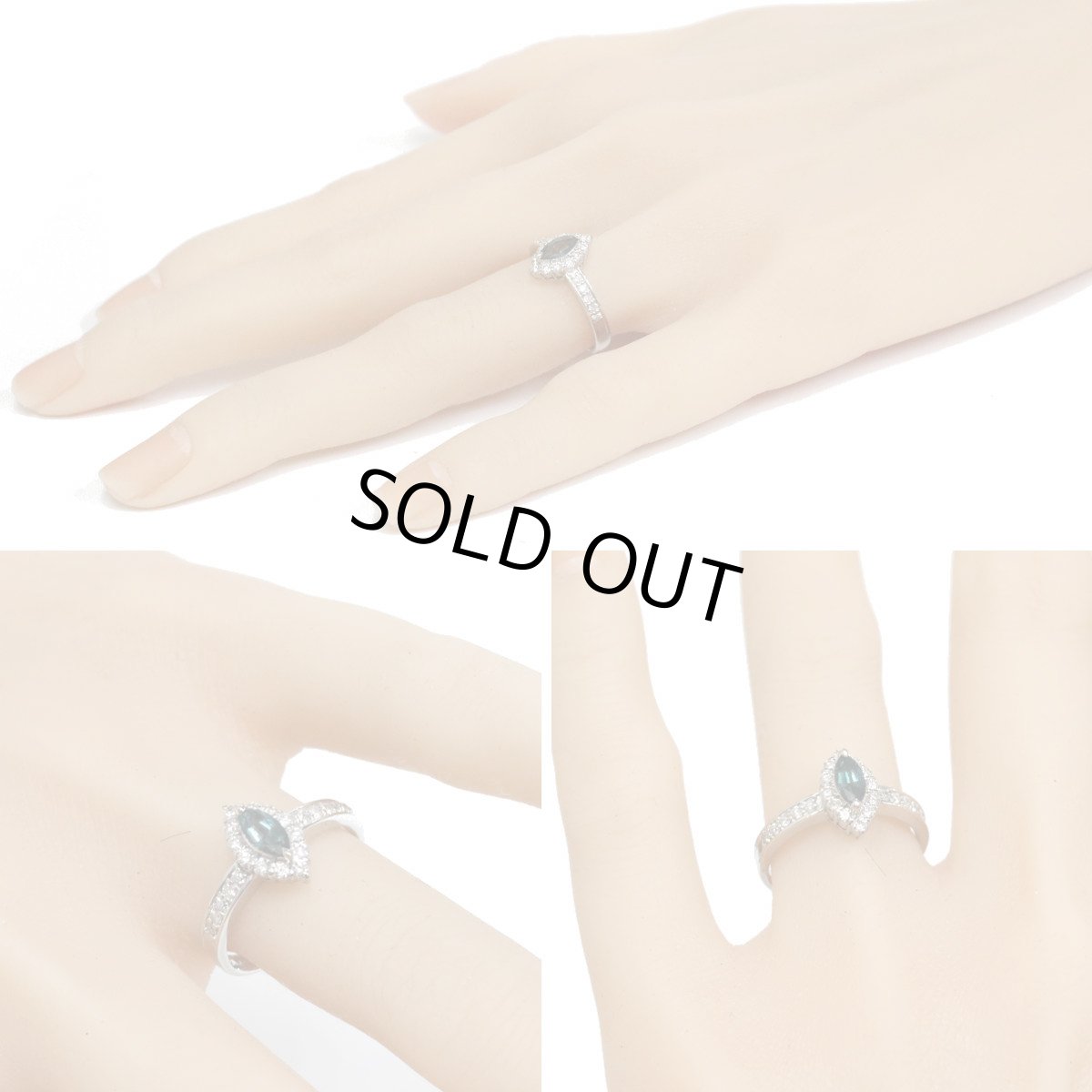 画像10: Pt900アレキサンドライトダイヤモンドリング A0.36 D0.39 5.3g #13 プラチナ (10)