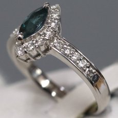 画像2: Pt900アレキサンドライトダイヤモンドリング A0.36 D0.39 5.3g #13 (2)