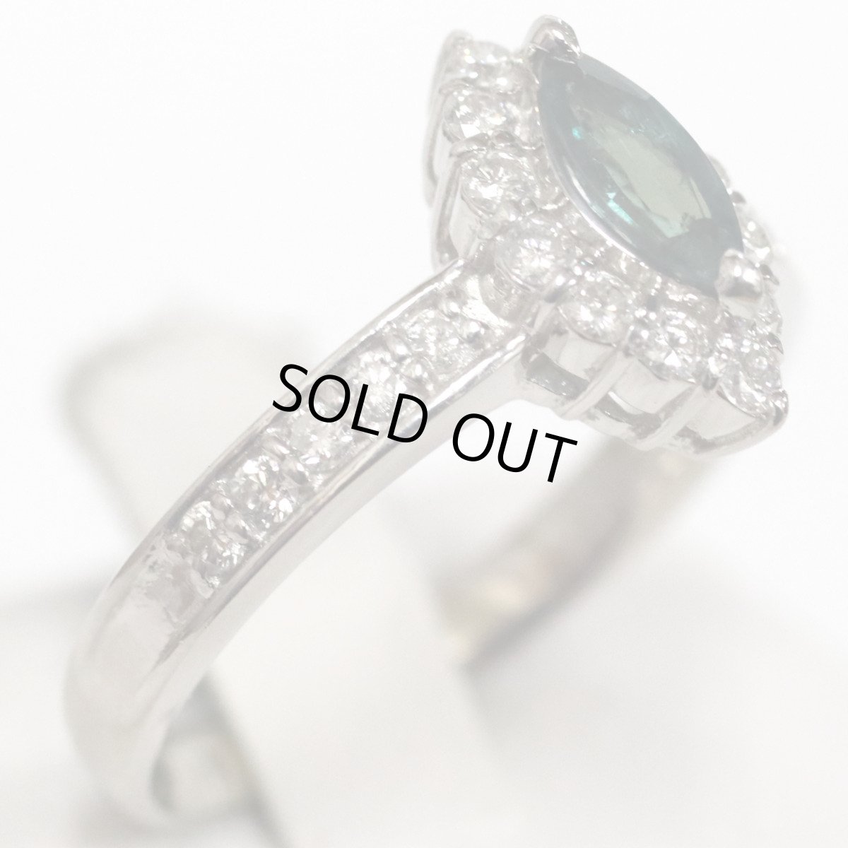 画像3: Pt900アレキサンドライトダイヤモンドリング A0.36 D0.39 5.3g #13 プラチナ (3)