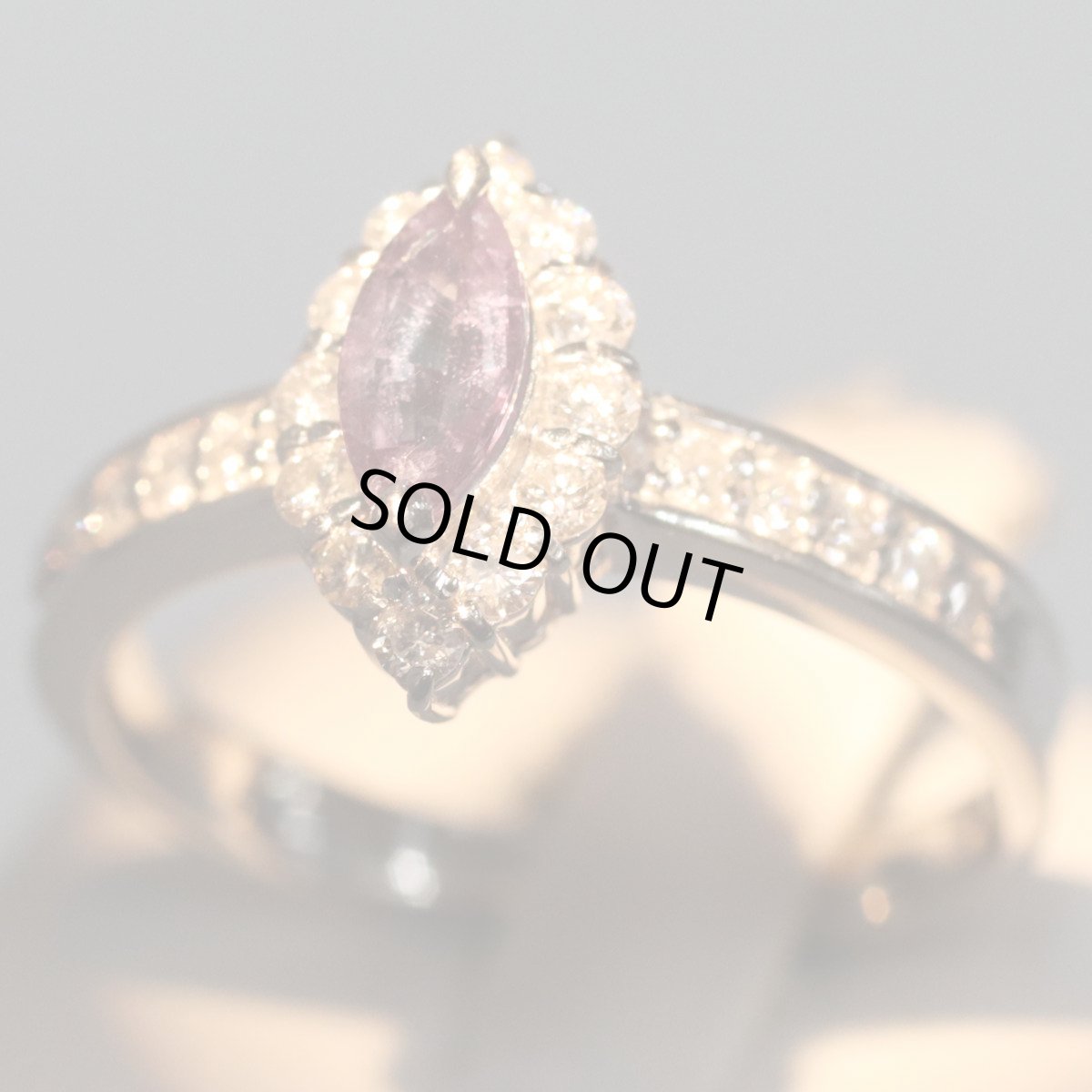 画像4: Pt900アレキサンドライトダイヤモンドリング A0.36 D0.39 5.3g #13 プラチナ (4)