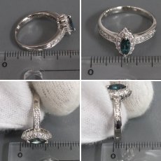 画像9: Pt900アレキサンドライトダイヤモンドリング A0.36 D0.39 5.3g #13 (9)