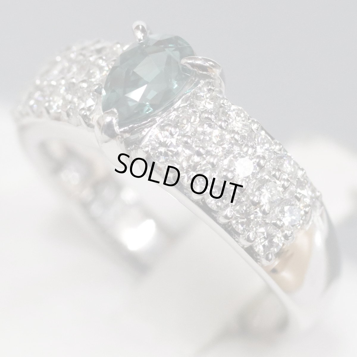 画像2: K18WGアレキサンドライトダイヤモンドリング A0.594 D0.55 5.4g #11 ソーティング (2)