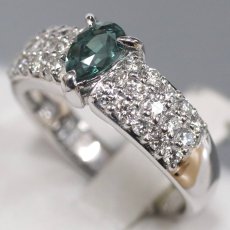 画像2: K18WGアレキサンドライトダイヤモンドリング A0.594 D0.55 5.4g #11 ソーティング (2)