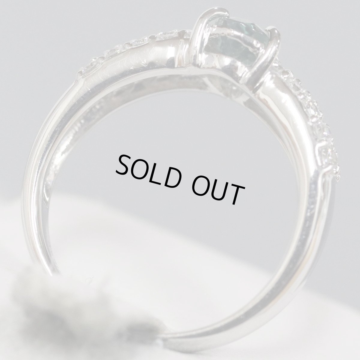 画像4: K18WGアレキサンドライトダイヤモンドリング A0.594 D0.55 5.4g #11 ソーティング (4)