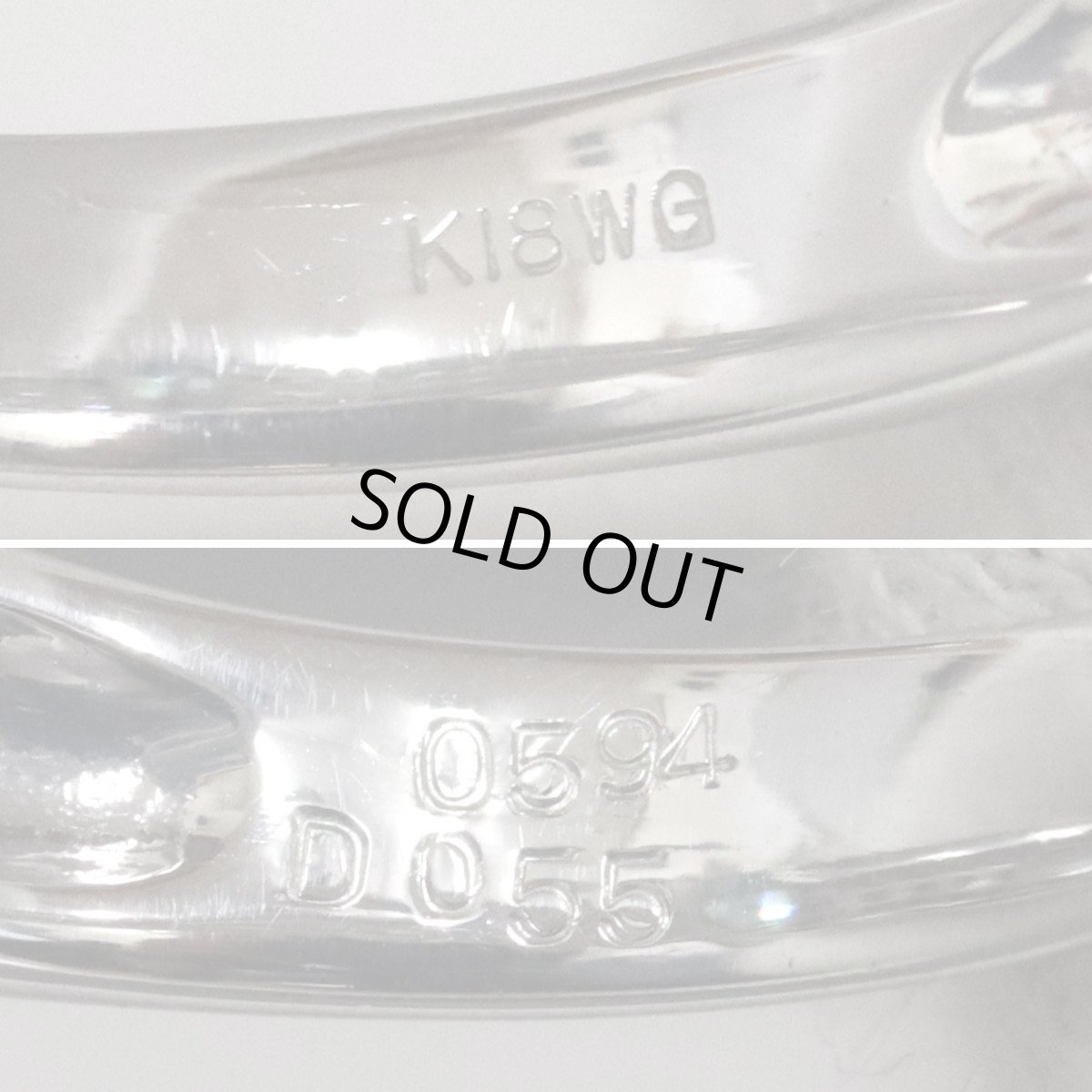 画像7: K18WGアレキサンドライトダイヤモンドリング A0.594 D0.55 5.4g #11 ソーティング (7)