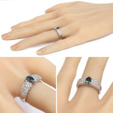 画像9: K18WGアレキサンドライトダイヤモンドリング A0.594 D0.55 5.4g #11 ソーティング (9)