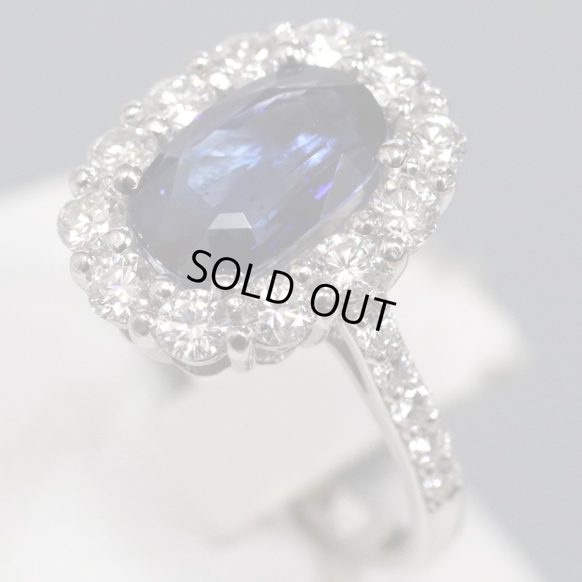 画像2: Pt900コーンフラワーブルーサファイアダイヤモンドリング S2.98 D1.00 7.5g #12.5 AIGS鑑別書 (2)