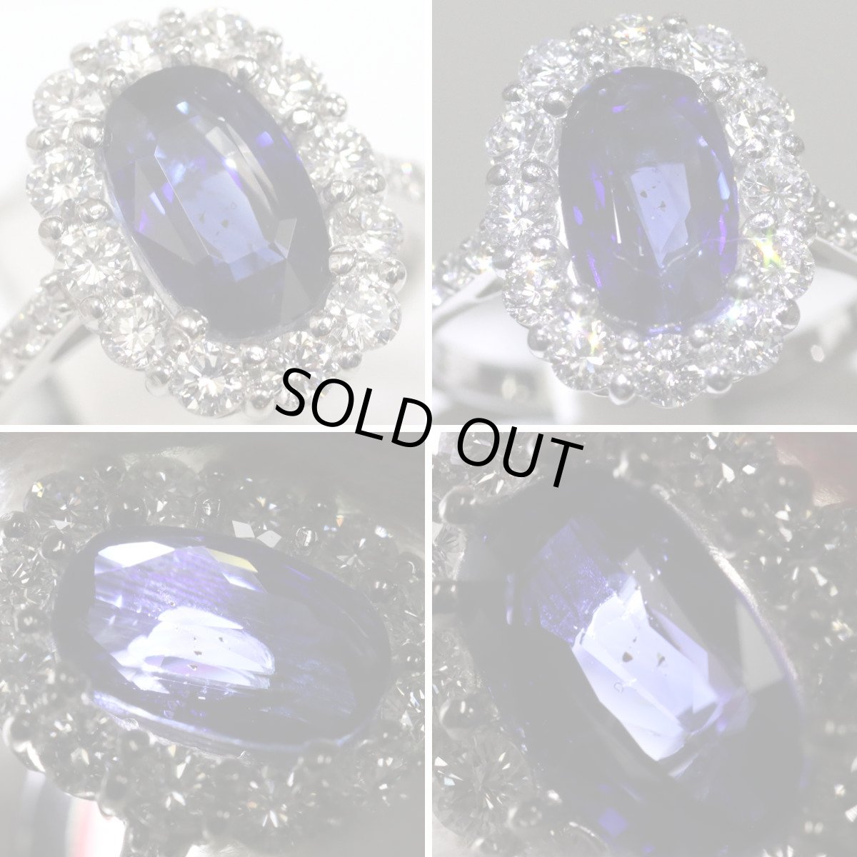 画像3: Pt900コーンフラワーブルーサファイアダイヤモンドリング S2.98 D1.00 7.5g #12.5 AIGS鑑別書 (3)