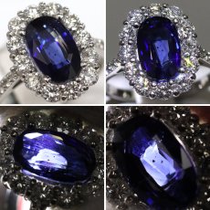 画像3: Pt900コーンフラワーブルーサファイアダイヤモンドリング S2.98 D1.00 7.5g #12.5 AIGS鑑別書 (3)