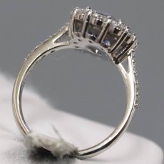 画像5: Pt900コーンフラワーブルーサファイアダイヤモンドリング S2.98 D1.00 7.5g #12.5 AIGS鑑別書 (5)