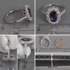 画像8: Pt900コーンフラワーブルーサファイアダイヤモンドリング S2.98 D1.00 7.5g #12.5 AIGS鑑別書 (8)