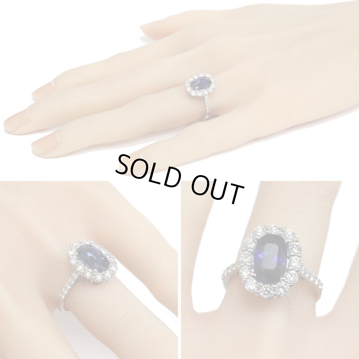 画像9: Pt900コーンフラワーブルーサファイアダイヤモンドリング S2.98 D1.00 7.5g #12.5 AIGS鑑別書 (9)