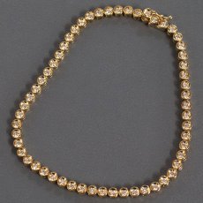 画像1: K18ダイヤモンドテニスブレスレット D1.00 8.4g 18.5cm (1)