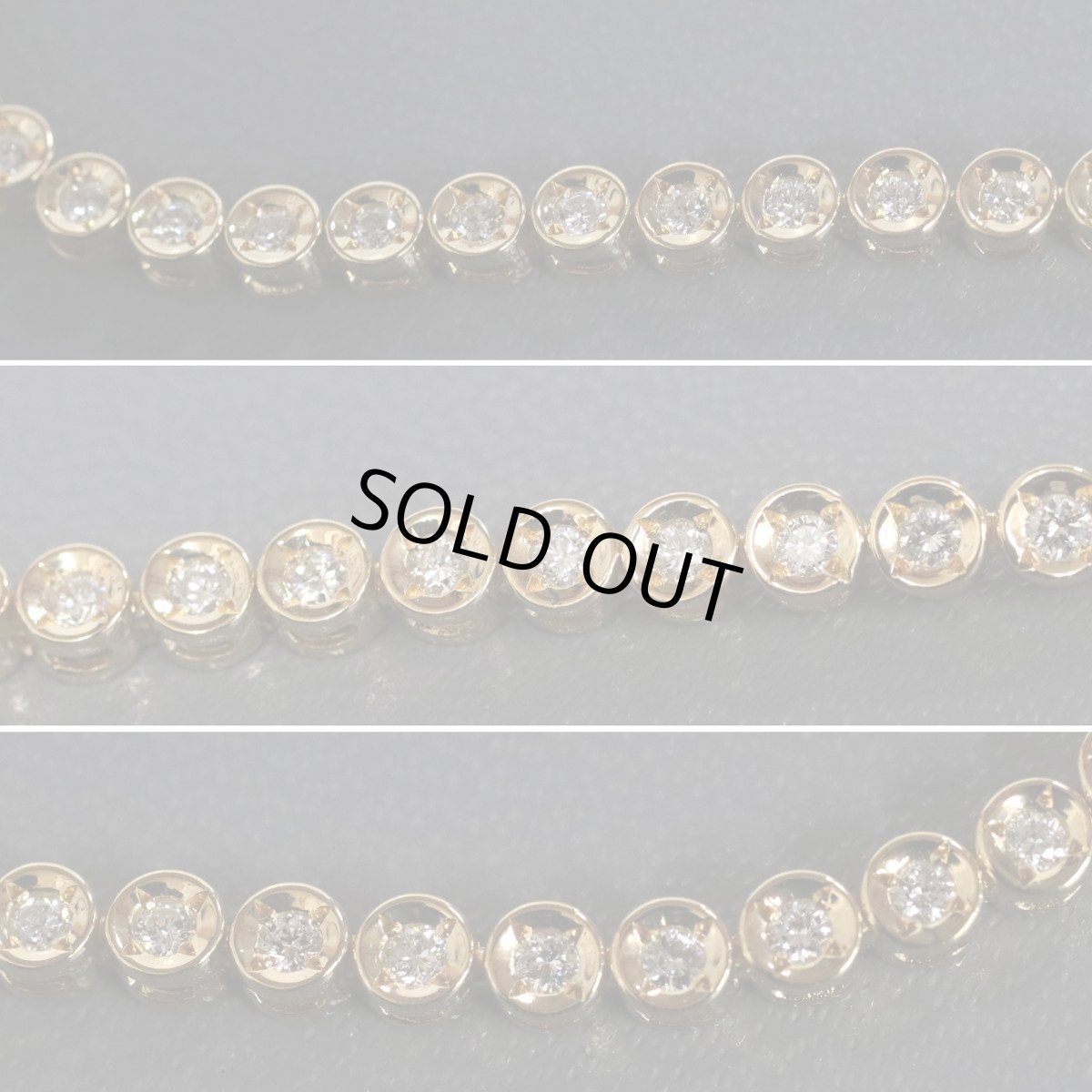 画像2: K18ダイヤモンドテニスブレスレット D1.00 8.4g 18.5cm (2)