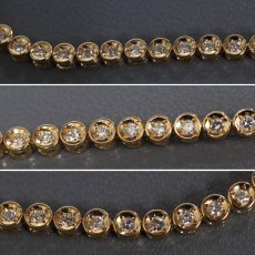 画像2: K18ダイヤモンドテニスブレスレット D1.00 8.4g 18.5cm (2)