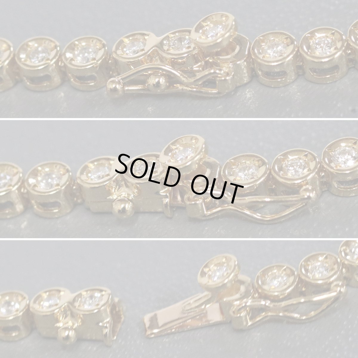 画像4: K18ダイヤモンドテニスブレスレット D1.00 8.4g 18.5cm (4)