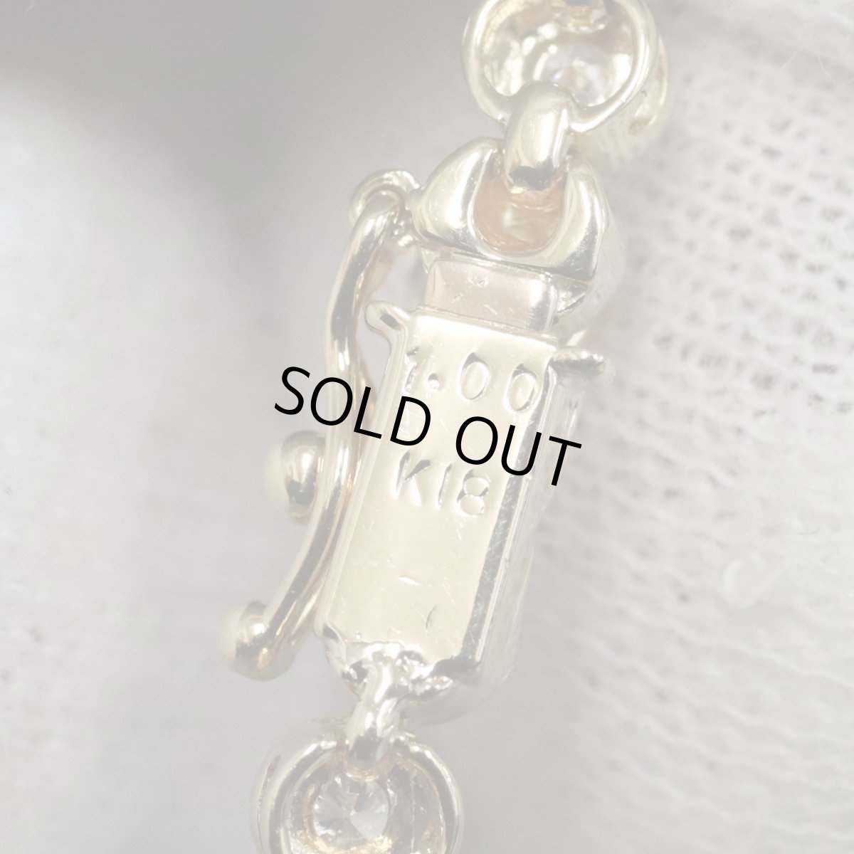 画像5: K18ダイヤモンドテニスブレスレット D1.00 8.4g 18.5cm (5)