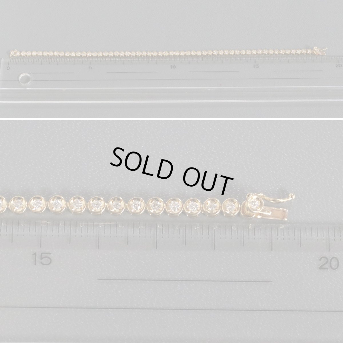 画像8: K18ダイヤモンドテニスブレスレット D1.00 8.4g 18.5cm (8)