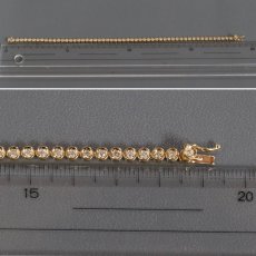 画像8: K18ダイヤモンドテニスブレスレット D1.00 8.4g 18.5cm (8)