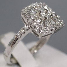 画像3: 18K/750ダイヤモンドリング D0.43 D0.50 4.3g #13.5 (3)