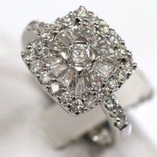 画像4: 18K/750ダイヤモンドリング D0.43 D0.50 4.3g #13.5 (4)