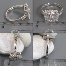 画像9: 18K/750ダイヤモンドリング D0.43 D0.50 4.3g #13.5 (9)