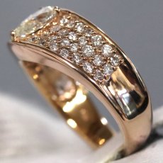 画像3: K18PGダイヤモンドリング D0.533 D0.64 6.6g #12.5 鑑定書 (3)