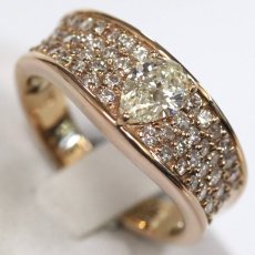 画像4: K18PGダイヤモンドリング D0.533 D0.64 6.6g #12.5 鑑定書 (4)