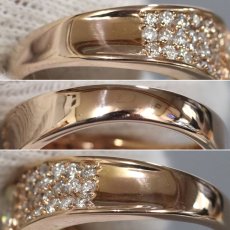 画像6: K18PGダイヤモンドリング D0.533 D0.64 6.6g #12.5 鑑定書 (6)