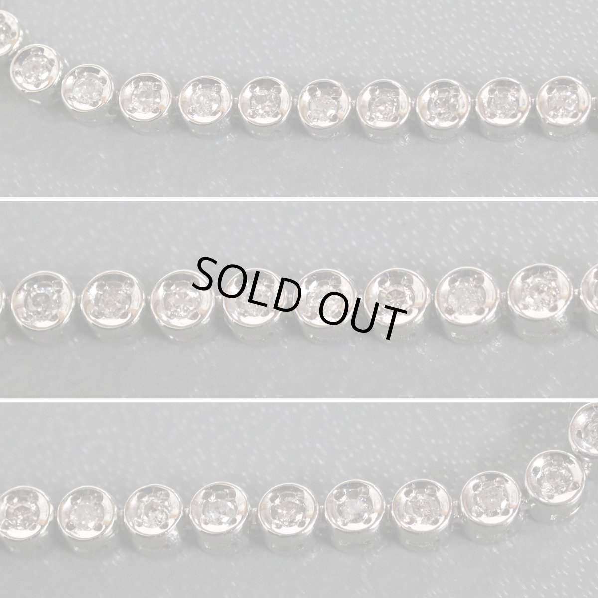 画像2: Pt850ダイヤモンドテニスブレスレット D1.00 13.7g 19cm (2)