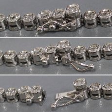 画像4: Pt850ダイヤモンドテニスブレスレット D1.00 13.7g 19cm (4)