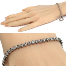 画像9: Pt850ダイヤモンドテニスブレスレット D1.00 13.7g 19cm (9)